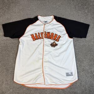 VTG Baltimore Orioles Jersey Mens XL White MLB Baseball Dynasty Made In Taiwan